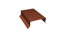 Парапетная крышка прямая 100мм 0,5 Velur X RAL 8004 терракота (2,5м)