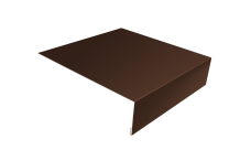 Планка лобовая/околооконная простая 190х50 Grand Line 0,5 Satin с пленкой RAL 8017 шоколад (2м)