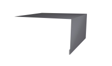 Планка околооконная простая 250х75 Grand Line 0,45 PE с пленкой RAL 7004 сигнальный серый (2м)