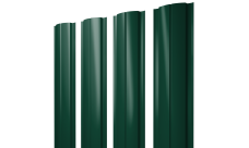 Штакетник Полукруглый Slim с прямым резом Grand Line 0,5 Satin RAL 6005 зеленый мох