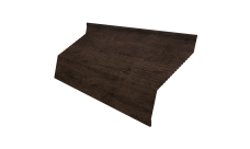 Ламель забора жалюзи Milan new gofr 0,45 Print Premium с пленкой Antique Wood TwinColor