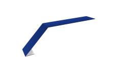 Планка карнизная для мягкой кровли 100х60 0,45 PE с пленкой RAL 5002 ультрамариново-синий (2м)