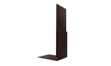 Планка приемная оконная Grand Line 0,5 Atlas X с пленкой RAL 8017 шоколад (2м)