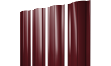 Штакетник Круглый с прямым резом 0,4 PE RAL 3005 красное вино