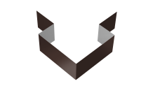 Угол внешний симметричный фибросайдинга Grand Line 0,5 Сатин матовый RAL 8017 шоколад (2м)