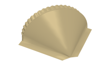 Заглушка малая конусная Grand Line 0,45 PE RAL 1014 слоновая кость