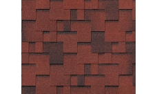 Черепица гибкая RoofShield Фемили Эко Лайт Модерн красный с оттенением