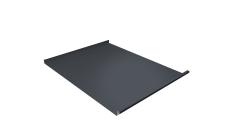 Фальц двойной стоячий Grand Line 0,5 Satin Matt с пленкой на замках RAL 7024 мокрый асфальт