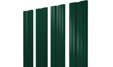 Штакетник Твин с прямым резом Grand Line 0,45 Drap TR RAL 6005 зеленый мох