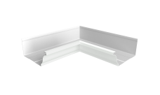 Угол желоба со сварным швом внутренний Vortex Project 210мм RAL 9003 сигнальный белый
