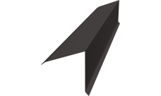 Планка конька односкатной кровли 160х160 Grand Line 0,5 Atlas X с пленкой RR 32 темно-коричневый (2м)