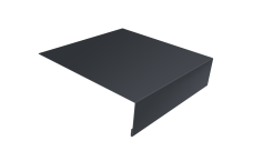 Планка лобовая/околооконная простая 190х50 0,5 Atlas X с пленкой RAL 7024 мокрый асфальт (3м)