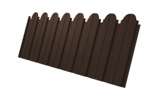 Профнастил C10B фигурный Grand Line 0,45 PE-Double RAL 8017 шоколад
