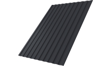 Профнастил С8A в01 Grand Line 0,45 ПЭ слим с пленкой RAL 7024 мокрый асфальт