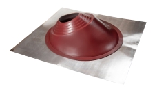 Проходной элемент MF угловой №3.1 (280-460мм) +240 силиконовый (металлический неокрашенный фланец) красный