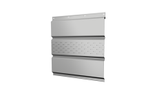 Софит металлический Grand Line центральная перфорация 0,45 Drap TX с пленкой RAL 7047 телегрей 4