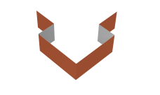 Угол внешний симметричный фибросайдинга 0,5 Satin с пленкой RAL 8004 терракота (2м)