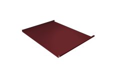 Фальц двойной стоячий Grand Line 0,5 Satin Matt с пленкой на замках RAL 3005 красное вино