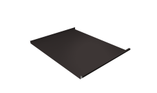 Фальц двойной стоячий Grand Line 0,5 Rooftop Бархат с пленкой на замках RR 32 темно-коричневый