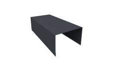 Крышка для забора из сайдинга Блок-хаус new Grand Line 0,45 PE-Double RAL 7024 мокрый асфальт (2,5м)