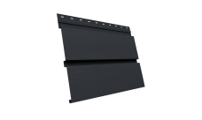 Квадро брус 3D Grand Line 0,45 Drap TwinColor с пленкой RAL 7024 мокрый асфальт