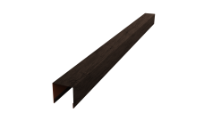 Планка вертикальная лицевая для горизонтального монтажа штакетника 0,45 Print Premium Antique Wood TwinColor (2м)