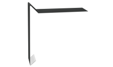 Планка ветровая для мягкой кровли 130х25х100 0,45 Drap ST RAL 7016 антрацитово-серый (2м)