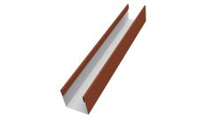 Стойка для забора жалюзи Milan Slim Grand Line 0,5 Satin RAL 8004 терракота (3м)