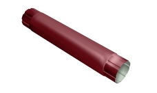Труба круглая соединительная GL PE 90 мм 1 м RAL 3005 красное вино