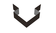 Угол внешний симметричный фибросайдинга 0,5 Satin с пленкой RR 32 темно-коричневый (2м)