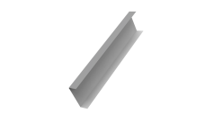 Декоративная накладка на столб универсальная 60х60 для забора жалюзи Grand Line 0,45 PE RAL 9006 бело-алюминиевый (2м)