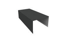 Крышка для забора из сайдинга (Блок-хаус new) 0,45 PE RAL 7016 антрацитово-серый (2,5м)