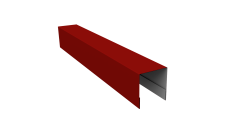 Планка боковая для забора из сайдинга (Блок-хаус new) 0,7 PE RAL 3011 коричнево-красный (2,06м)