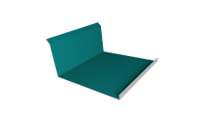 Планка примыкания нижняя 20х122х260х15 0,45 PE с пленкой RAL 5021 водная синь (2м)