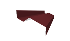 Планка примыкания внакладку 25х17х35х17 Grand Line 0,45 Drap RAL 3005 красное вино (2м)