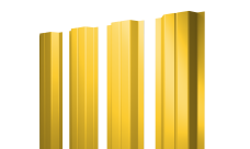 Штакетник П-образный A с прямым резом 0,45 PE RAL 1018 цинково-желтый