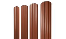 Штакетник Twin фигурный Grand Line 0,45 Drap TX RAL 8004 терракота