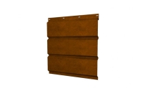 Софит металлический Grand Line без перфорации 0,45 Print Elite с пленкой Golden Wood TwinColor