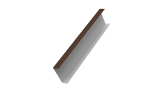 Декоративная накладка на столб универсальная 60х60 для забора жалюзи 0,45 Drap TX RAL 8017 шоколад (2м)
