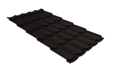 Металлочерепица "Квинта плюс" ("Kvinta plus") 0,5 PurPro Matt 275 RAL 9005 черный