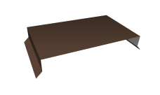Парапетная крышка прямая 390мм Grand Line 0,45 Drap RAL 8017 шоколад (2,5м)