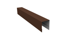 Планка боковая для забора из сайдинга ЭкоБрус Grand Line 0,5 PurPro Matt 275 RAL 8017 шоколад (2,06м)