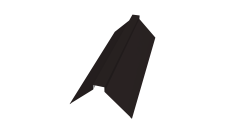 Планка конька плоского 175х50х175 0,45 Drap TR RAL 9005 черный (2м)