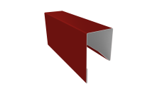 Планка П-образная заборная 17 Grand Line 0,5 Satin с пленкой RAL 3011 коричнево-красный (2м)