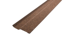 Планка примыкания внакладку Фартук S6 Grand Line c базальтовой крошкой бронзовая 1,25м