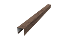 Планка вертикальная лицевая для горизонтального монтажа штакетника 0,45 Print Premium Almond Wood Fresh (2,5м)