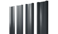 Штакетник М-образный A с прямым резом Grand Line 0,45 Drap TX RAL 7016 антрацитово-серый