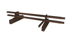 Снегозадержатель трубчатый под фальц Premium 45х25 RAL 8017 (1м)ОЦ