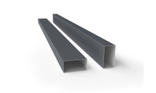 Труба 40х20х2,0х3000 Colority Black металл неоцинкованный с полимерным покрытием RAL 7024 GL