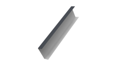 Декоративная накладка на столб универсальная 80х80 для забора жалюзи Grand Line 0,5 PurPro Matt 275 RAL 7024 мокрый асфальт (3м)